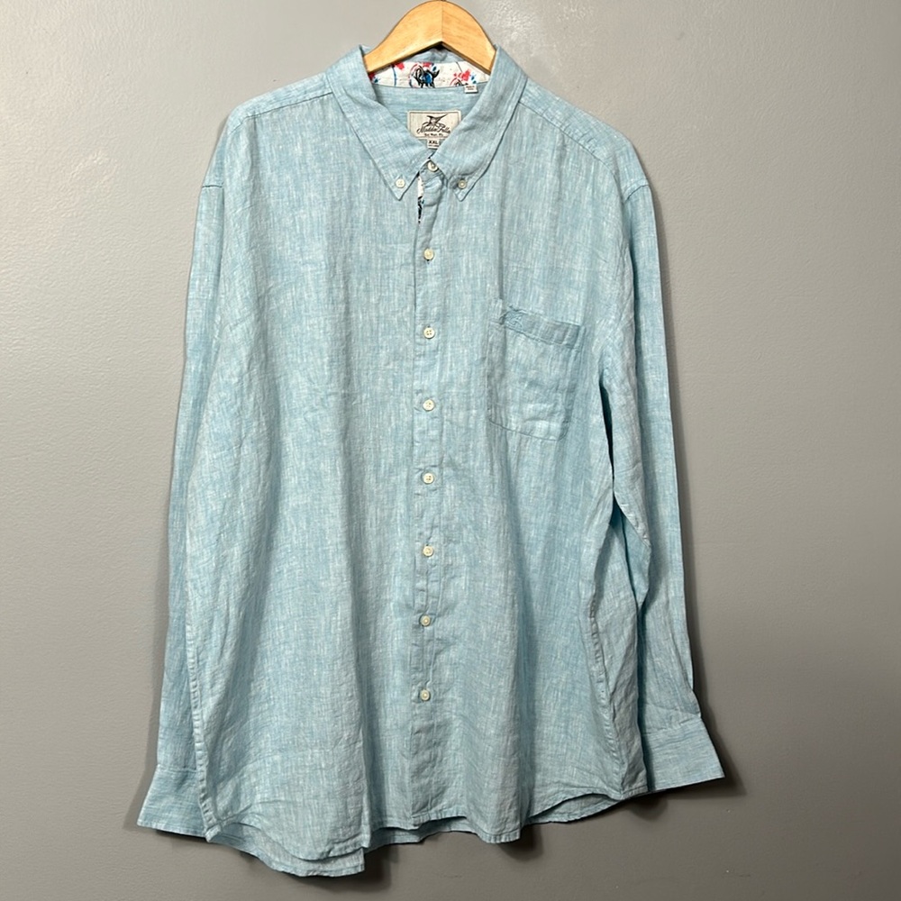 Sky Blue Men's Casual Button Down Shirt